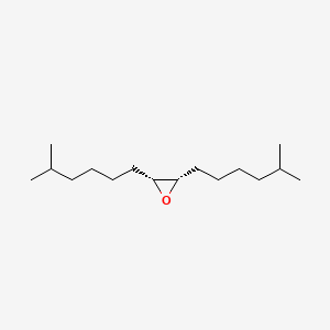 molecular formula C16H32O B14457167 (2R,3S)-2,3-Bis(5-methylhexyl)oxirane CAS No. 72195-82-5