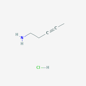 molecular formula C5H10ClN B1445720 Pent-3-yn-1-amine hydrochloride CAS No. 124618-80-0