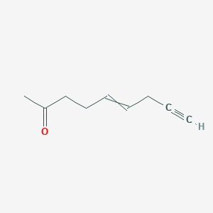 molecular formula C9H12O B14457216 Non-5-en-8-yn-2-one CAS No. 75606-72-3