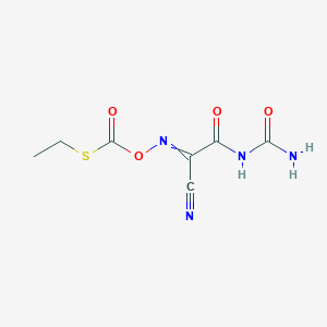 N-Carbamoyl-2-cyano-2-({[(ethylsulfanyl)carbonyl]oxy}imino)acetamide