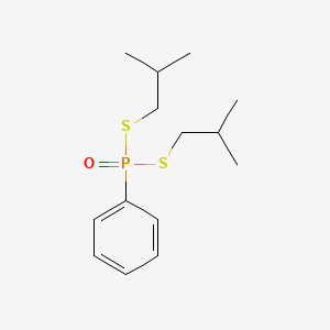 molecular formula C14H23OPS2 B14457292 S,S-Bis(2-methylpropyl) phenylphosphonodithioate CAS No. 68598-40-3