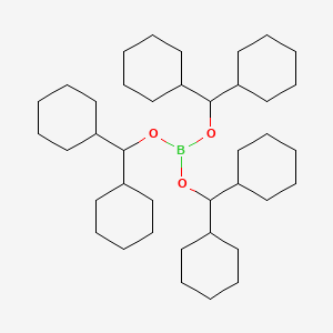 molecular formula C39H69BO3 B14457303 Tris(dicyclohexylmethyl) borate CAS No. 73758-17-5