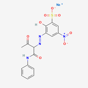 2-Hydroxy-5-nitro-3-((2-oxo-1-((phenylamino)carbonyl)propyl)azo)benzenesulfonic acid, sodium salt