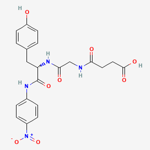 molecular formula C21H22N4O8 B14457319 N-(3-Carboxypropanoyl)glycyl-N-(4-nitrophenyl)-L-tyrosinamide CAS No. 74569-74-7