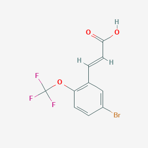 molecular formula C10H6BrF3O3 B1445732 3-(5-溴-2-(三氟甲氧基)苯基)丙烯酸 CAS No. 1381952-88-0