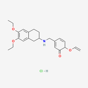 3H-7,12b-Methanodibenz(c,e)azocin-3-one, 5,6,7,8-tetrahydro-6-methyl-2,10,11-triethoxy-, hydrochloride, (+-)-