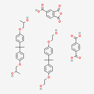 1,3-Dioxo-2-benzofuran-5-carboxylic acid;2-[4-[2-[4-(2-hydroxyethoxy)phenyl]propan-2-yl]phenoxy]ethanol;1-[4-[2-[4-(2-hydroxypropoxy)phenyl]propan-2-yl]phenoxy]propan-2-ol;terephthalic acid