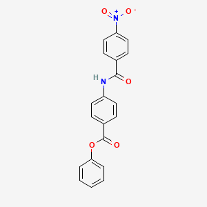 Benzoic acid, 4-[(4-nitrobenzoyl)amino]-, phenyl ester