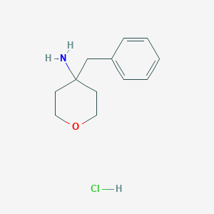 molecular formula C12H18ClNO B1445743 4-Benzyloxan-4-amine hydrochloride CAS No. 1385696-59-2