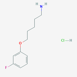 molecular formula C11H17ClFNO B1445747 5-(3-Fluorophenoxy)pentan-1-amine hydrochloride CAS No. 1864074-13-4