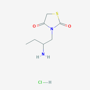 molecular formula C7H13ClN2O2S B1445749 3-(2-Aminobutyl)thiazolidine-2,4-dione hydrochloride CAS No. 1824057-44-4