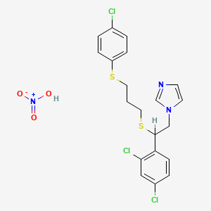 1H-Imidazole, 1-(2-((3-((4-chlorophenyl)thio)propyl)thio)-2-(2,4-dichlorophenyl)ethyl)-, mononitrate