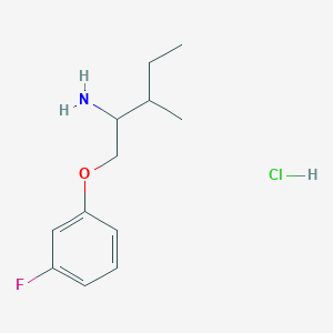 molecular formula C12H19ClFNO B1445753 1-(3-Fluorophenoxy)-3-methylpentan-2-amine hydrochloride CAS No. 1864059-94-8