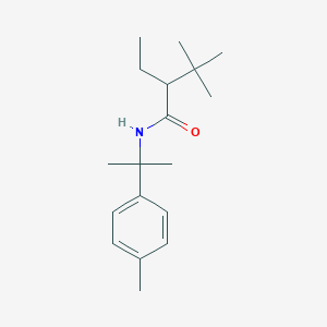 2-Ethyl-3,3-dimethyl-N-[2-(4-methylphenyl)propan-2-yl]butanamide