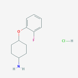 molecular formula C12H17ClFNO B1445758 4-(2-Fluorophenoxy)cyclohexan-1-amine hydrochloride CAS No. 1864054-35-2
