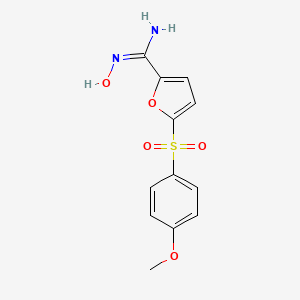 2-Furancarboximidamide, N-hydroxy-5-((4-methoxyphenyl)sulfonyl)-