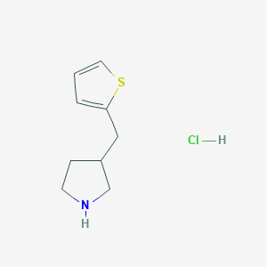 molecular formula C9H14ClNS B1445759 3-(Thiophen-2-ylmethyl)pyrrolidine hydrochloride CAS No. 1864063-60-4
