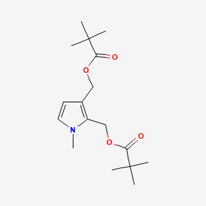 molecular formula C17H27NO4 B14457599 2,3-Bis(trimethylacetoxymethyl)-1-methylpyrrole CAS No. 68384-91-8