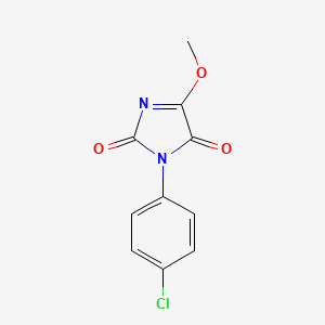 molecular formula C10H7ClN2O3 B14457608 1-(4-Chlorophenyl)-4-methoxy-1H-imidazole-2,5-dione CAS No. 74614-89-4