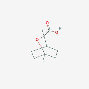 molecular formula C10H16O3 B14457612 1,3-Dimethyl-2-oxabicyclo[2.2.2]octane-3-carboxylic acid CAS No. 72447-55-3