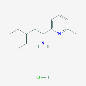 molecular formula C13H23ClN2 B1445762 3-Ethyl-1-(6-methylpyridin-2-yl)pentan-1-amine hydrochloride CAS No. 1864058-57-0