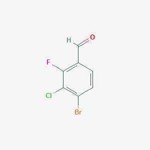 molecular formula C7H3BrClFO B1445763 4-Bromo-3-chloro-2-fluorobenzaldehyde CAS No. 1696224-75-5