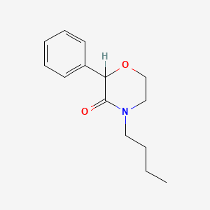 molecular formula C14H19NO2 B14457641 4-Butyl-2-phenyl-3-morpholinone CAS No. 73816-71-4