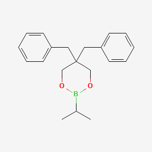 molecular formula C20H25BO2 B14457666 5,5-Dibenzyl-2-(propan-2-yl)-1,3,2-dioxaborinane CAS No. 70740-63-5