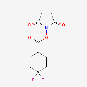molecular formula C11H13F2NO4 B1445767 2,5-Dioxopyrrolidin-1-yl 4,4-difluorocyclohexanecarboxylate CAS No. 1369515-34-3