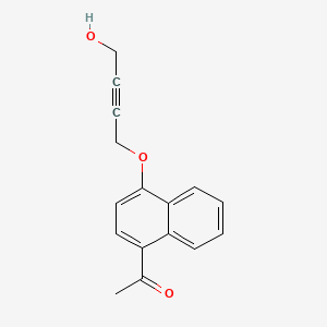 molecular formula C16H14O3 B14457713 4-(4-Acetyl-1-naphthyloxy)-2-butyn-1-ol CAS No. 73622-73-8