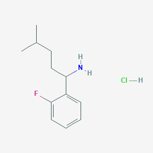 molecular formula C12H19ClFN B1445772 1-(2-Fluorophenyl)-4-methylpentan-1-amine hydrochloride CAS No. 1864052-55-0