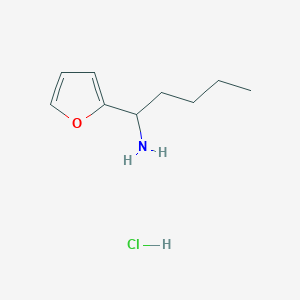 molecular formula C9H16ClNO B1445773 1-(呋喃-2-基)戊-1-胺盐酸盐 CAS No. 1864057-41-9