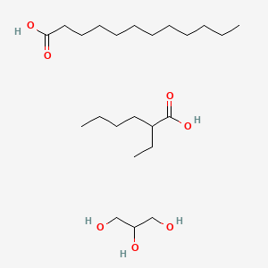 molecular formula C23H48O7 B14457731 Trimethylolpropane 2-ethylhexanoate laurate 