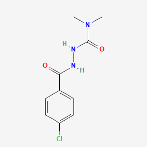 molecular formula C10H12ClN3O2 B14457762 Semicarbazide, 1-(p-chlorobenzoyl)-4,4-dimethyl- CAS No. 74037-21-1