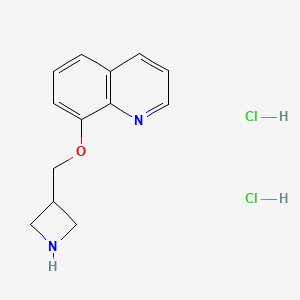 molecular formula C13H16Cl2N2O B1445777 8-(Azetidin-3-ylmethoxy)quinoline dihydrochloride CAS No. 1864057-69-1