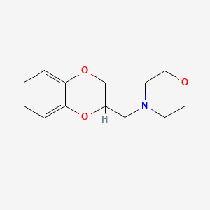 molecular formula C14H19NO3 B14457772 2-(1-Morpholinoethyl)-1,4-benzodioxane CAS No. 69766-28-5