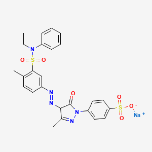 Benzenesulfonic acid, 4-(4-((3-((ethylphenylamino)sulfonyl)-4-methylphenyl)azo)-4,5-dihydro-3-methyl-5-oxo-1H-pyrazol-1-yl)-, sodium salt