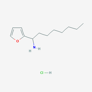 molecular formula C12H22ClNO B1445781 1-(Furan-2-yl)octan-1-amine hydrochloride CAS No. 1864074-32-7