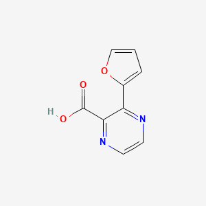 molecular formula C9H6N2O3 B1445782 3-(Furan-2-yl)pyrazine-2-carboxylic acid CAS No. 1822827-80-4