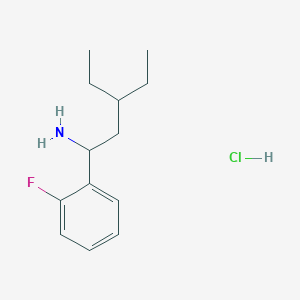 molecular formula C13H21ClFN B1445783 3-乙基-1-(2-氟苯基)戊-1-胺盐酸盐 CAS No. 1864072-90-1