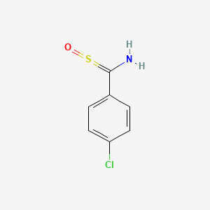 molecular formula C7H6ClNOS B14457857 Benzenecarbothioamide, 4-chloro-, S-oxide CAS No. 75554-01-7