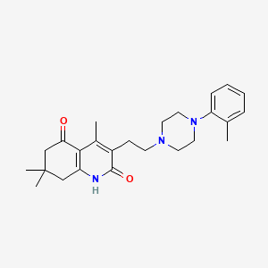 2,5(1H,6H)-Quinolinedione, 7,8-dihydro-3-(2-(4-(2-methylphenyl)-1-piperazinyl)ethyl)-4,7,7-trimethyl-