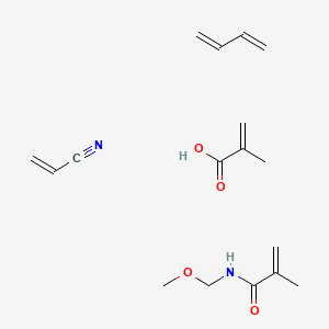 molecular formula C17H26N2O4 B14457899 buta-1,3-diene;N-(methoxymethyl)-2-methylprop-2-enamide;2-methylprop-2-enoic acid;prop-2-enenitrile CAS No. 73383-66-1