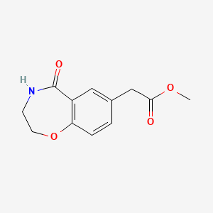 1,4-Benzoxazepine-7-acetic acid, 2,3,4,5-tetrahydro-5-oxo-, methyl ester