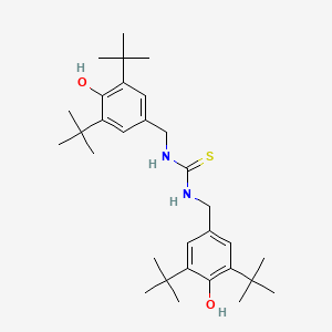 molecular formula C31H48N2O2S B14457950 N,N'-Bis[(3,5-di-tert-butyl-4-hydroxyphenyl)methyl]thiourea CAS No. 76021-69-7