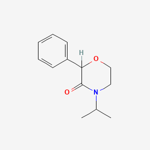 molecular formula C13H17NO2 B14457980 4-Isopropyl-2-phenyl-3-morpholinone CAS No. 73816-72-5