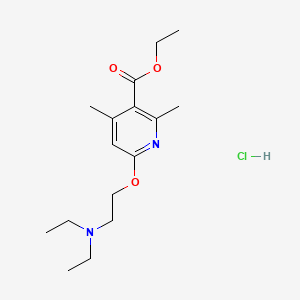 Nicotinic acid, 6-(2-diethylaminoethoxy)-2,4-dimethyl-, ethyl ester, hydrochloride