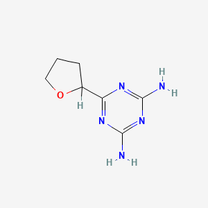 molecular formula C7H11N5O B14458048 1,3,5-Triazine-2,4-diamine, 6-(tetrahydro-2-furanyl)- CAS No. 75448-63-4