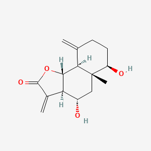 Naphtho(1,2-b)furan-2(3H)-one, decahydro-4,6-dihydroxy-5a-methyl-3,9-bis(methylene)-, (3aR,4S,5aR,6R,9aS,9bR)-