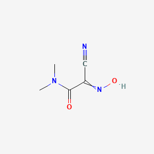 molecular formula C5H7N3O2 B14458078 Acetamide, 2-cyano-2-(hydroxyimino)-N,N-dimethyl- CAS No. 70791-85-4